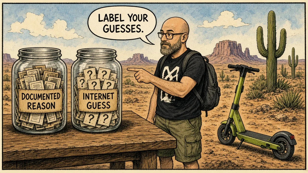 Split panel BLM safety text versus hobbyist SECURITY PRESSURE thought bubble labeled OPINION