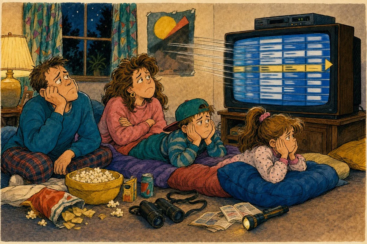 The listing you wanted was always one row above the screen and forty channels away from returning.