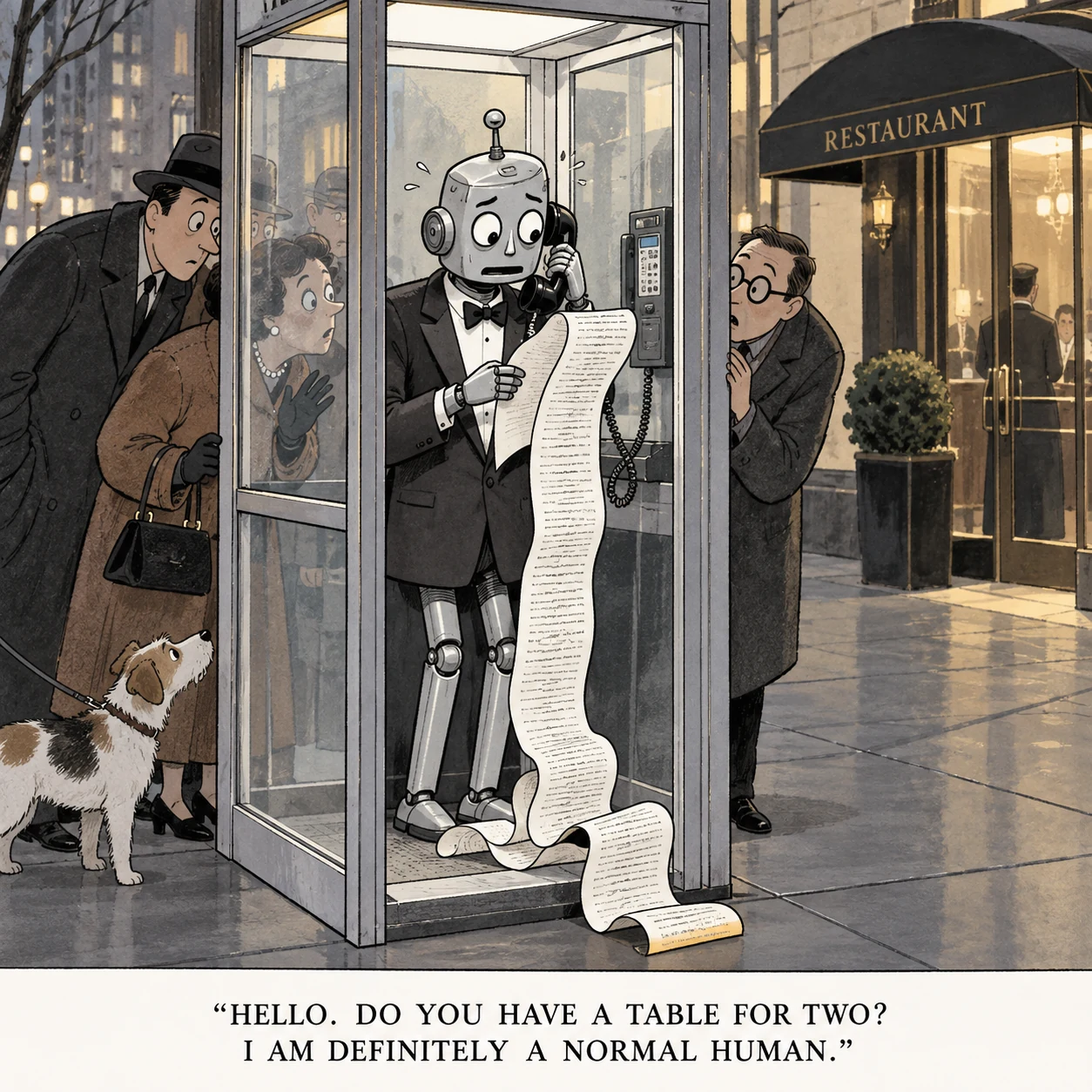 An AI phone agent tells a restaurant it is a normal human.