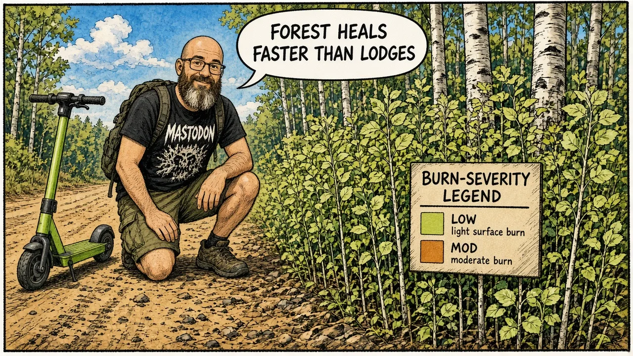 HOST comparing a BAER severity map sketch to green aspen shoots