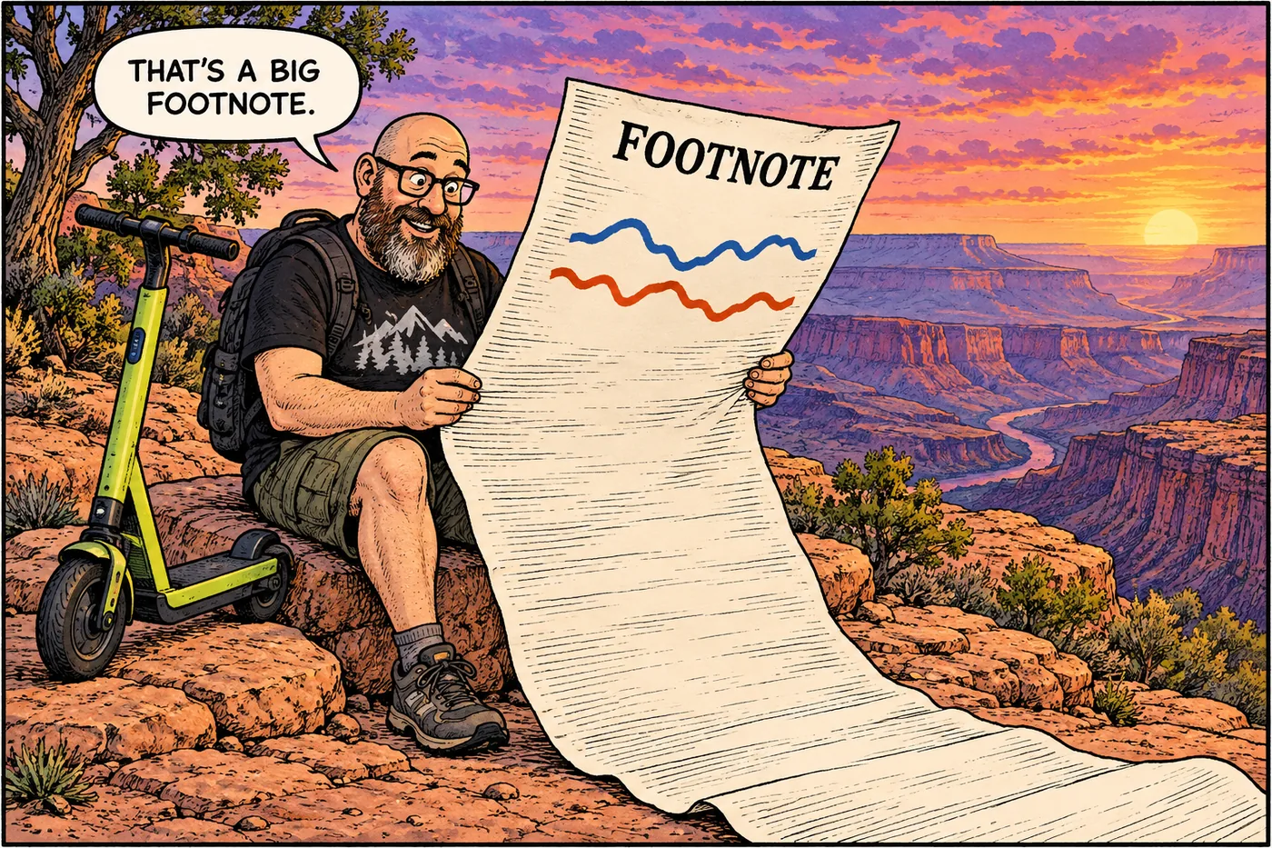 Host reads the oversized footnote on a stylized administrative boundary sheet, not a navigable map