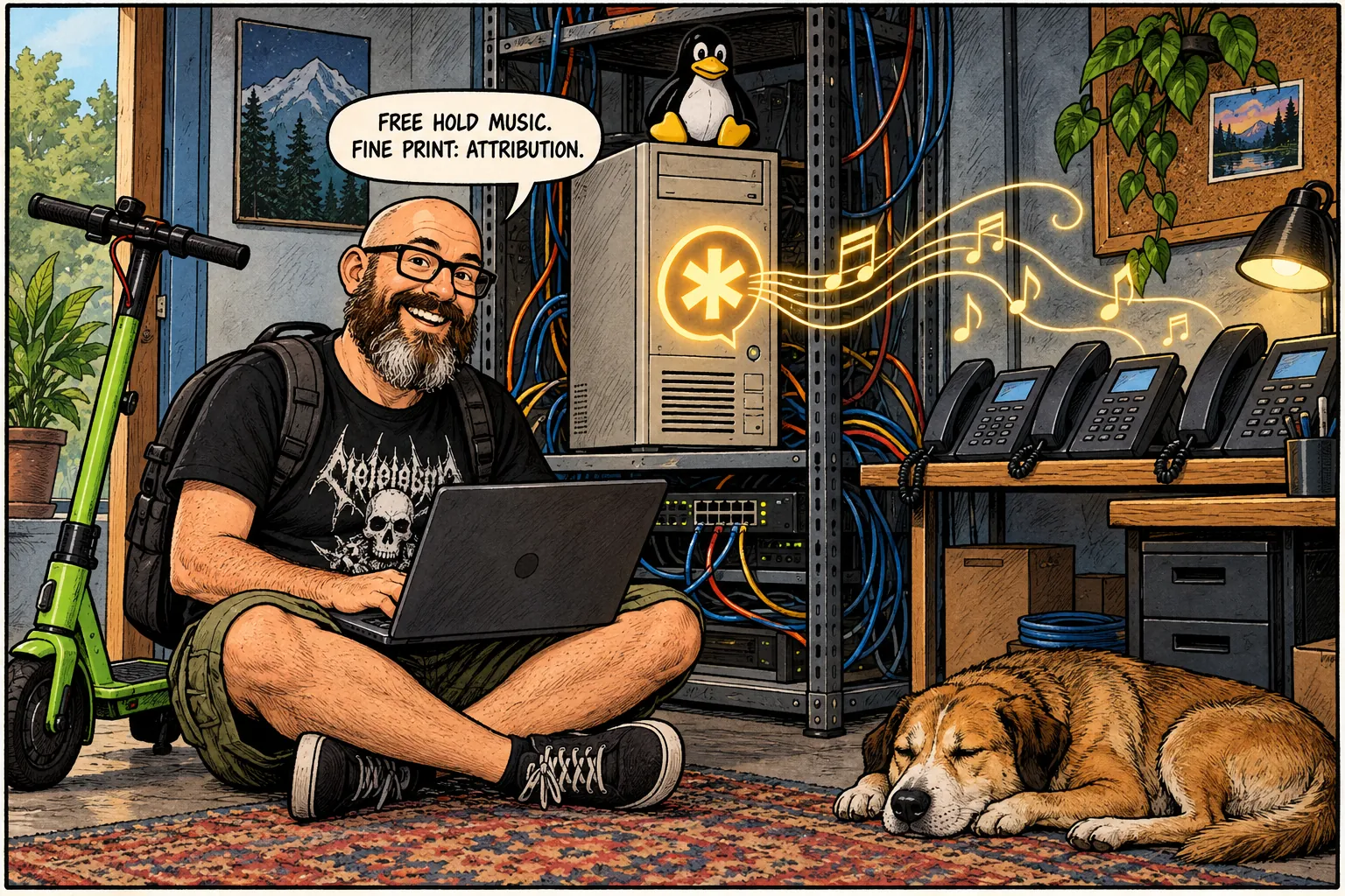 ErrorZap cartoon illustration for FreePBX / Sangoma
