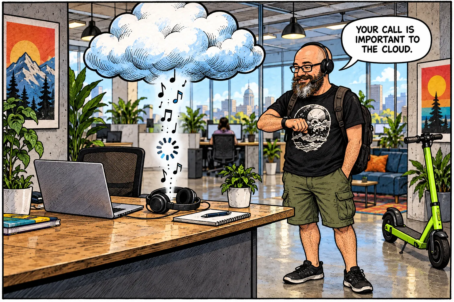 ErrorZap cartoon illustration for Microsoft Teams Phone