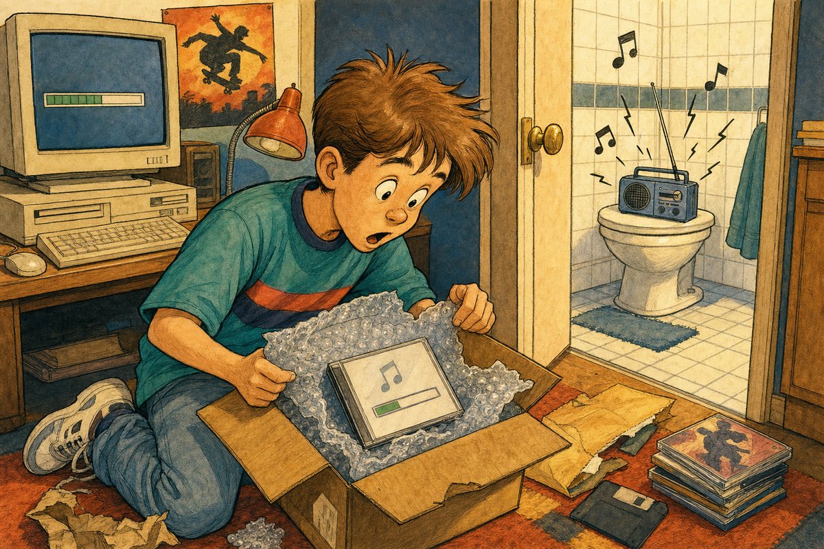 The song took four hours, reached 99 percent, and became something recorded from a radio in a bathroom.