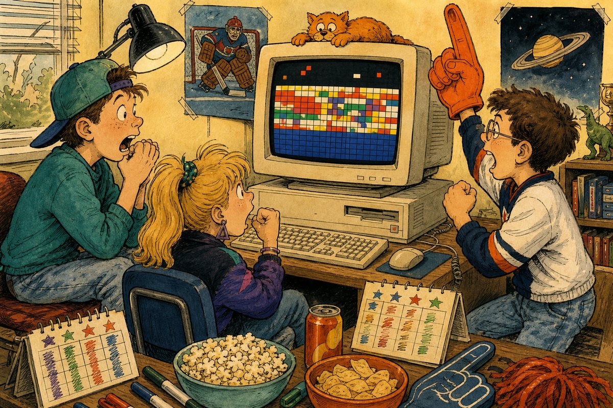 Little colored blocks moved around for hours and somehow this counted as entertainment.