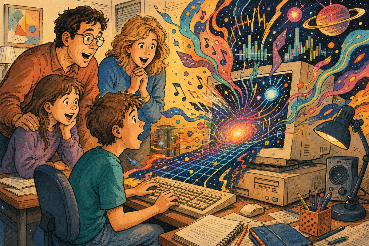 A tiny music player opened a portal of colors powerful enough to make homework impossible.