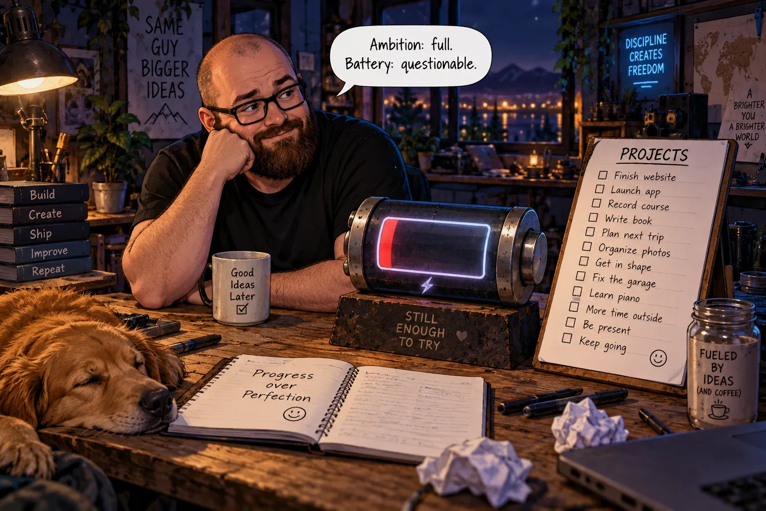 An ambitious project list meets a limited energy supply.