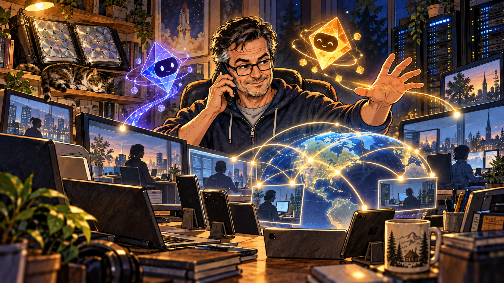 The experienced IT technician directing computers, phones, and AI tools while remaining responsible for the result